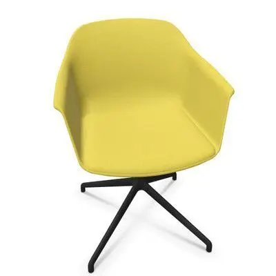 Silla Noom 60 4 Radios Carcasatapizada Amarillo Claro
