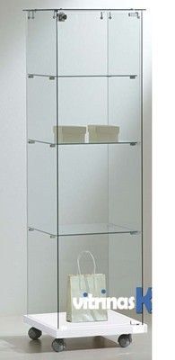 VITRINA CRISTAL TECHO 140X40X40 CM KLOOF