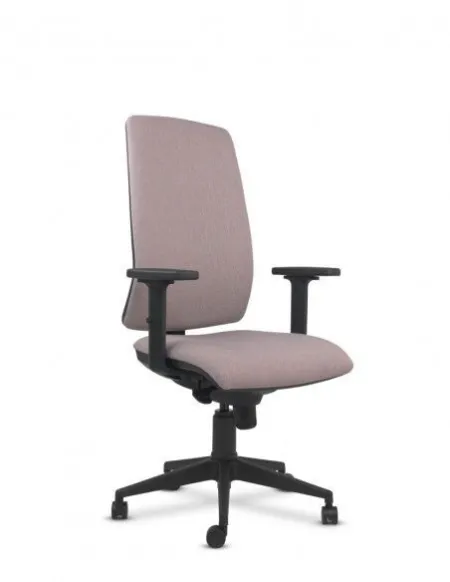 Silla Nazaret Resp. tapizado+Syncro+Brazo 16 Reg. altura+Rueda Blanda+Tapizado Basic Gris Oscuro