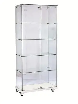 Vitrina Expositora 4 Estantes Cerradura 180X80X40 cm Transparente