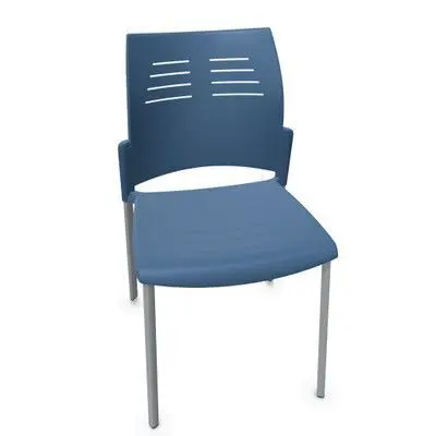 Silla Spacio S/Brazos Azul Estr. aluminizada 4 Patas