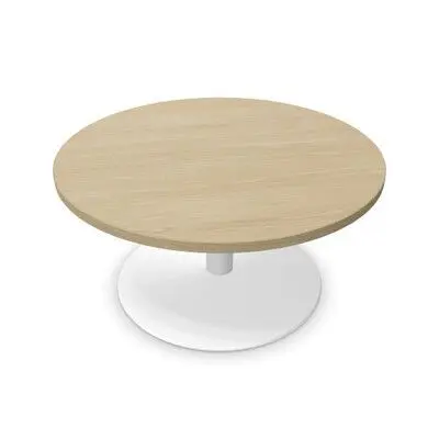 Mesa Tabula Tar-30 80X40Cm Estructura Blanca Tablero Melamina Roble