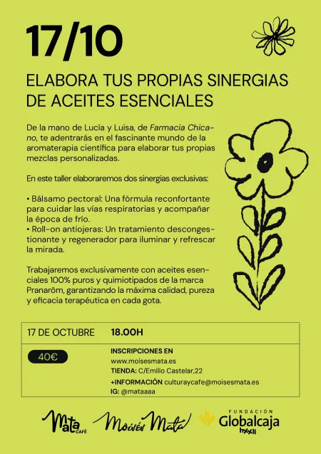 Taller Elabora Tus Propias Sinergias de Aceites Esenciales