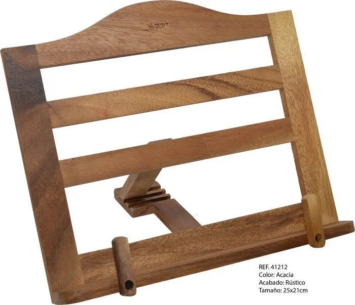 Atril Madera Pño Acacia C/Clips 375 25X21Cm