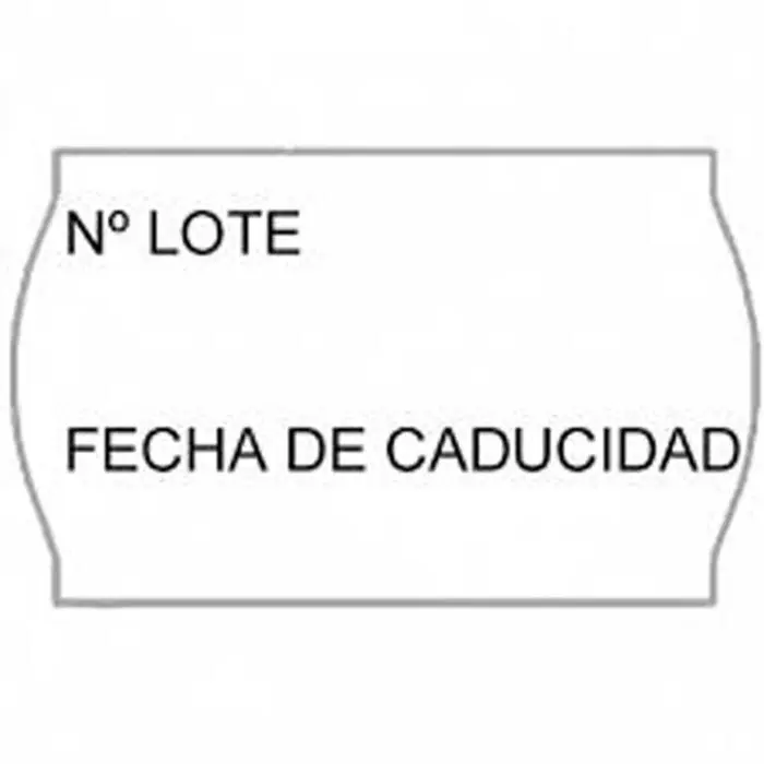 Etiqueta Maquina Lote 26X16