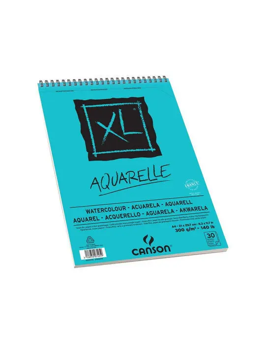 Bloc Canson Xl A4 Acuarela 30H 300Gr Grano Fino