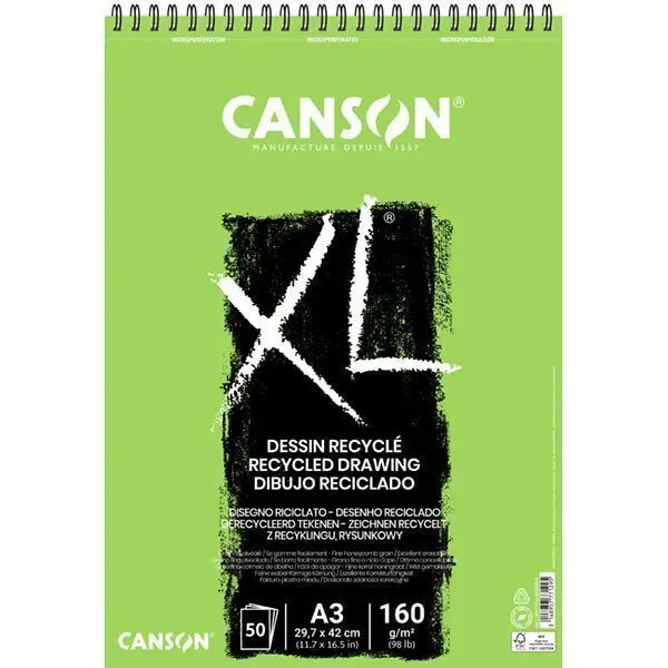 Bloc Canson Xl Reciclado A3 160Gr 50H
