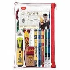 Set Escolar Harry Potter 10 Piezas Estuche Transparente