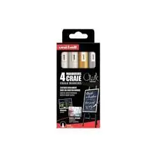 Rotulador Posca Chalk 4U. Oro/Plata/Blanco Pwe-5M