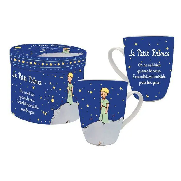 Taza el Principito Azul Marino con Frase con Caja de Regalo