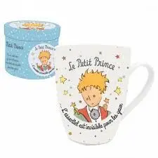 Taza el Principito Blanca Dibujo de Cara con Caja de Regalo