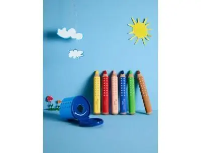 Lapices Colores 6 Grippy Xxl Faber Castell
