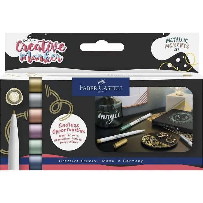 Rotuladores Creative 6P Gold Marker 1,5 Metallic Moments Fabr Castell
