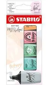 Rotulador Fluorescente Stabilo Boss Mini 5 Colres Pastel