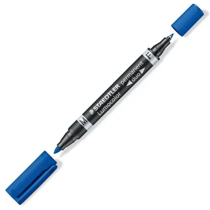 Rotulador Staedtler Lumocolor Duo M/F Azul