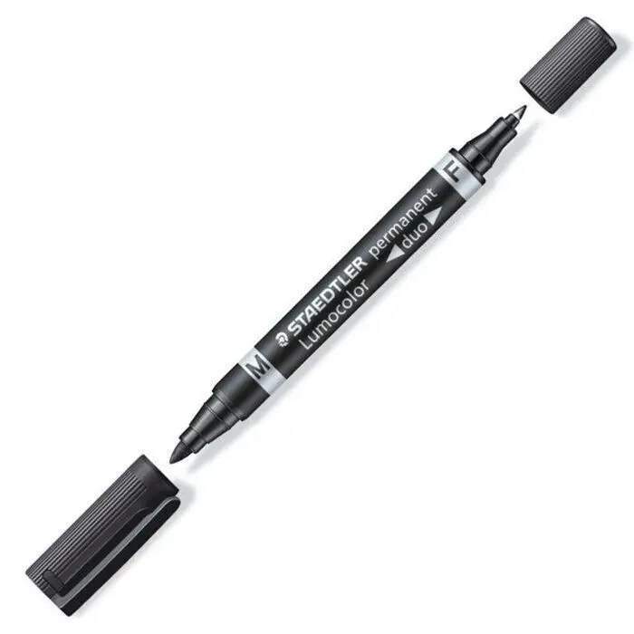 Rotulador Staedtler Lumocolor Duo M/F Negro