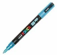 Rotulador Uni Posca Pc-3Ml Azul Claro 8 Purpurina
