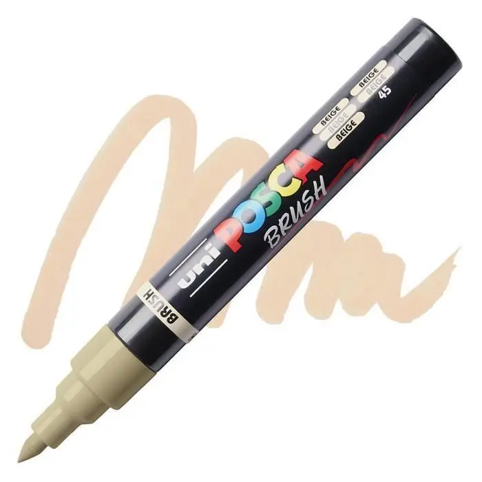 Rotulador Uni Posca Pc-5Br Brush Beige 45