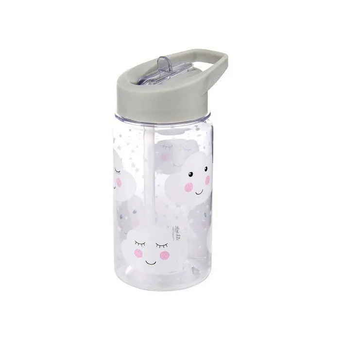 Botella Infantil con Pajita Dulces Sueños Nubes