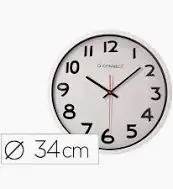 Reloj Pared Oficina 34Cms Blanco
