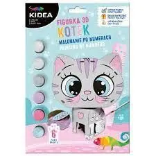 Pinta por Numeros en una Figura de Gato 3D.
