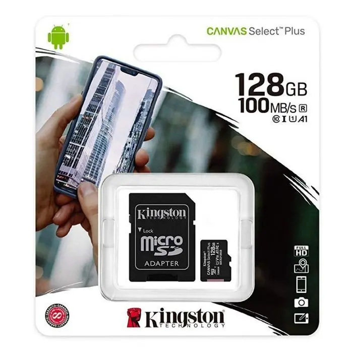 Tarjeta Memoria Micro Sd Kingston 128Gb Class10