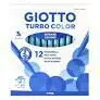 Rotuladores Giotto Turbo Color Azul Celeste 12Ud