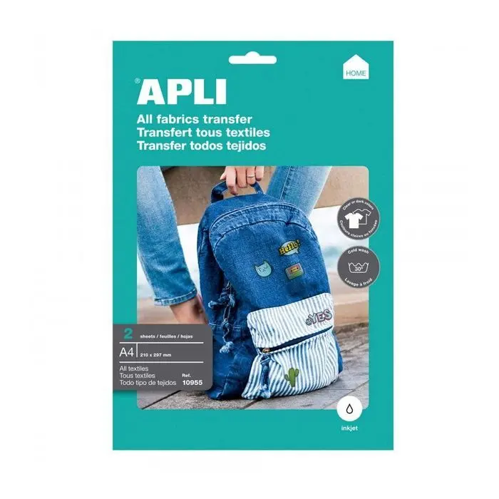Papel Transfer Apli 2U. a4 10955 Todas las Prendas