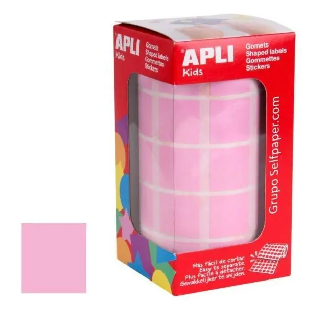 Rollo Gomets Apli Cuadrado 20Mm Rosa