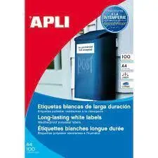 Etiqueta 210X297 Blanca Larga Duracion 12121 100H.