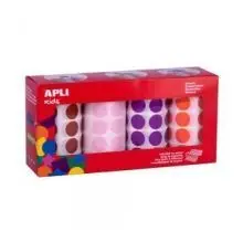 Rollo Gomets Apli 4 ud Circulo 20Mm Marron/Rosa/Lila/Naranja