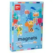 Juego Magnetico Apli Mapa Mundi Apli 40 Piezas