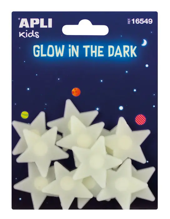 Pegatinas Estrellas Pequeñas Luminescentes 12 ud.