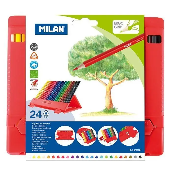 Lapiz Milan 24 Colores Caja Polipropileno
