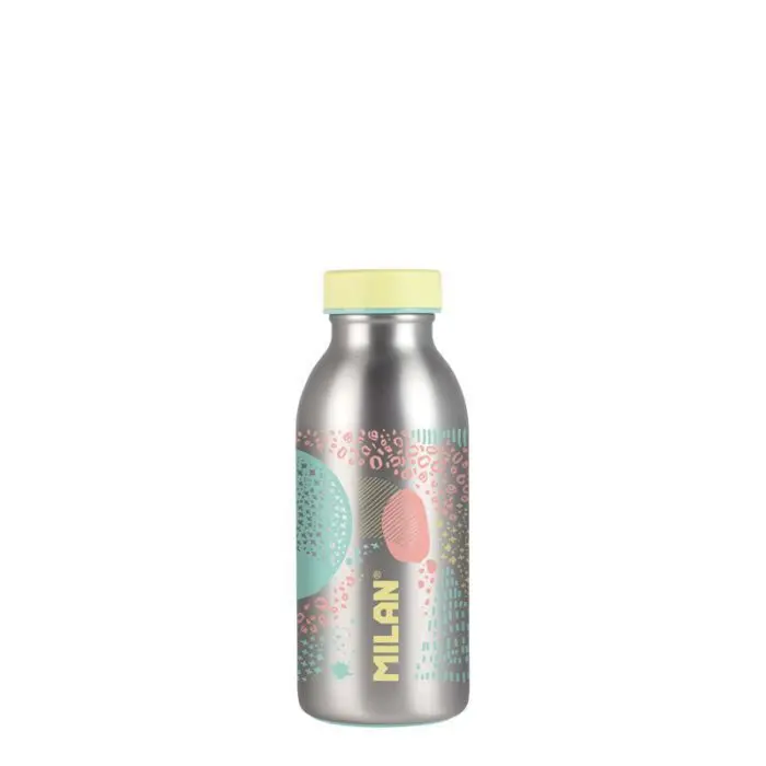 Botella Acero Inox Termica 354Ml Silver Amarillo