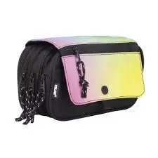 Portatodo 4 Cremalleras C/Solapa Sunsent Negro Milan