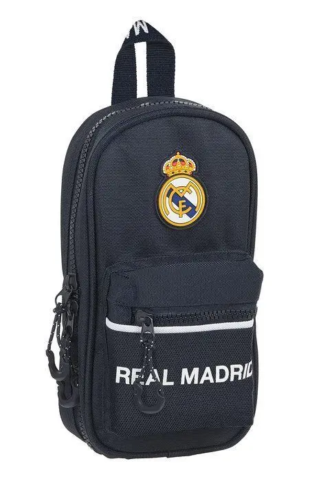 Plumier Mochila con 4 Portatodos Llenos Real Madrid