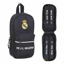 Plumier Mochila con 4 Portatodos Vacios Real Madrid