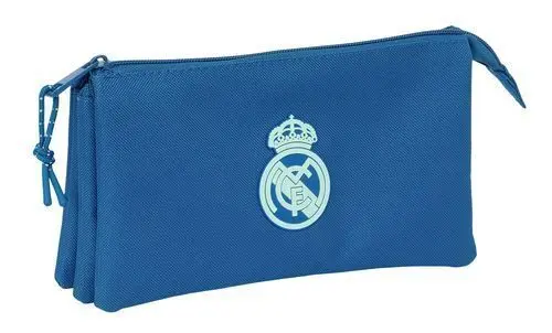Portatodo Triple Real Madrid Chica Azul 22X12X3Cm