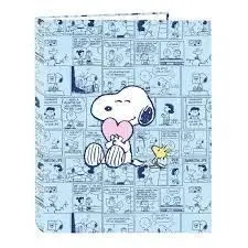 Carpeta Carton Folio 4 Anillas Mixtas Snoopy Love