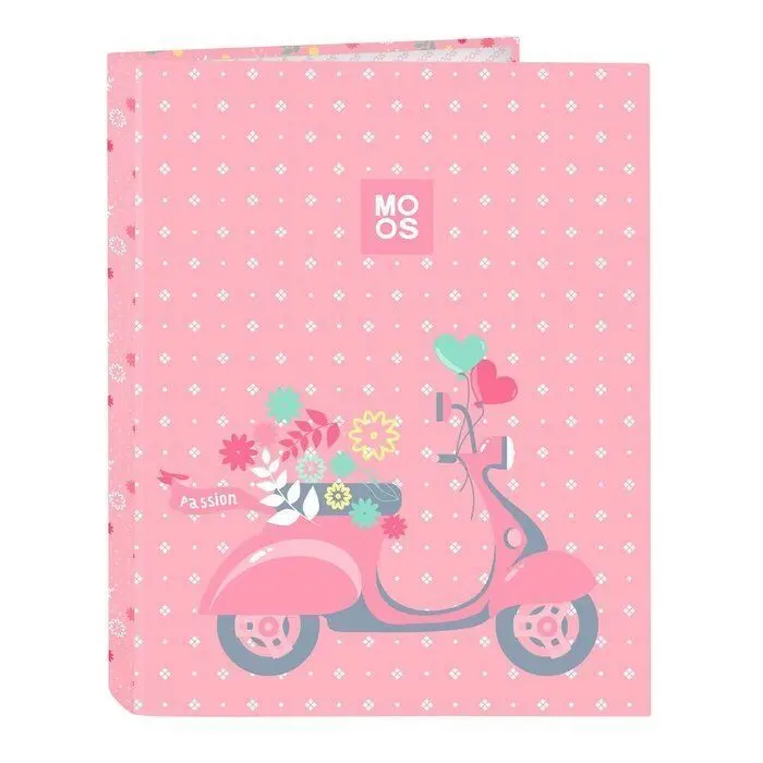 Carpeta Carton Folio 4 Anillas Mixtas Moos Passion