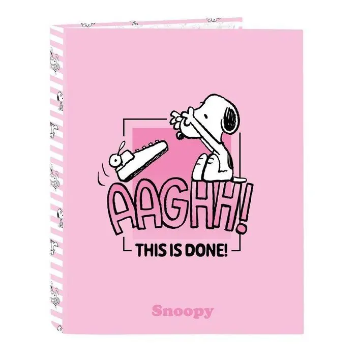 Carpeta Carton Folio 4 Anillas Mixtas Snoopy