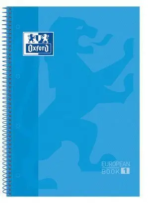 Bloc Oxford A4 5X5 T. extradura 80H 90Gr Azul Turquesa