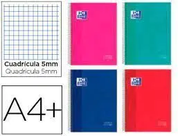 Bloc Oxford A4 5X5 T. extradura 150H 90Gr Fucsia European Book 10