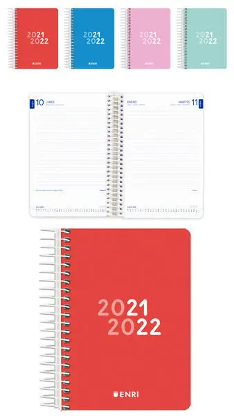 Agenda Escolar Enri 8º Dp Espiral T. plastico 21-22 Teens