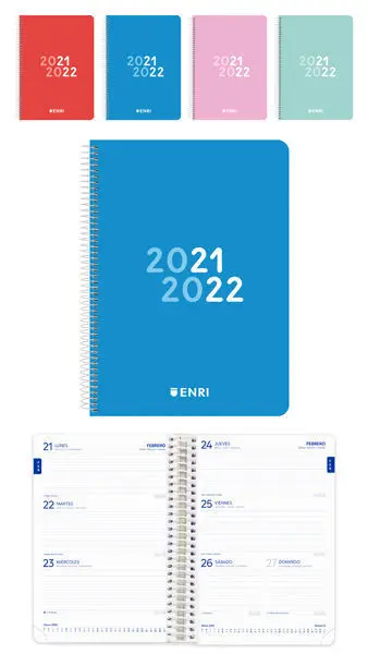 Agenda Escolar Enri 4º Sv Espiral T. Plastico 21 - 22 Teens