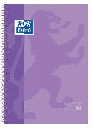 Bloc Oxford A4 5X5 T. extradura 80H 90Gr Lila