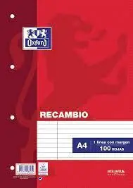 Recambio Oxford A4 1 Linera 100H 90Gr Horizontal