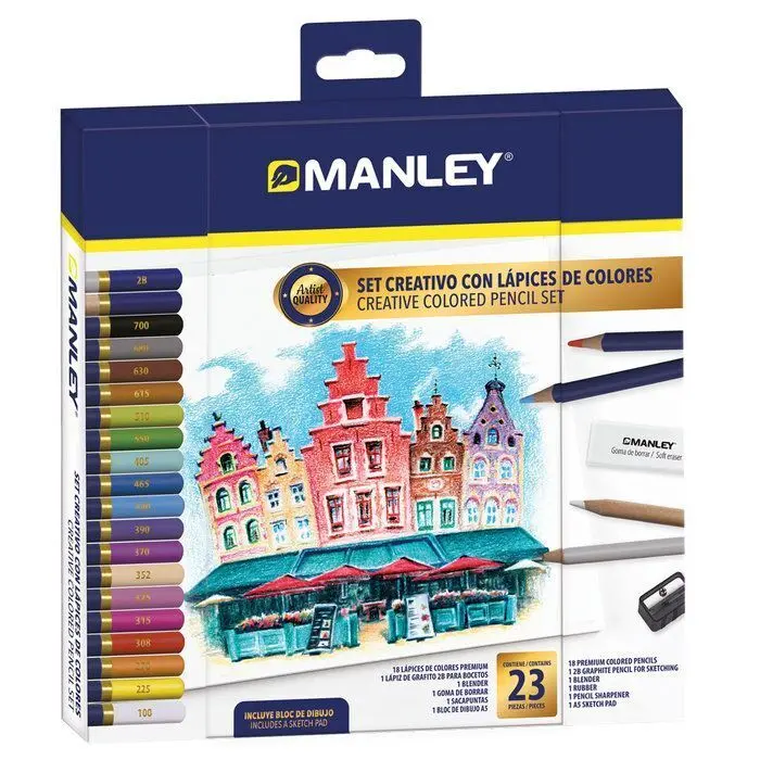 Set Creativo Manley 23 Lapices de Colores