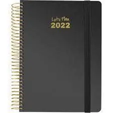Agenda 22 D/P 15X21 Metalic Negro